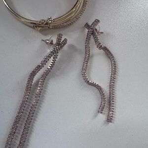 Elegant Gold and Rose Gold Jewelry Set